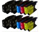 X10 COMPATIBLE TINTA LC1240/1220 BROTHER 4BK/2C/2M