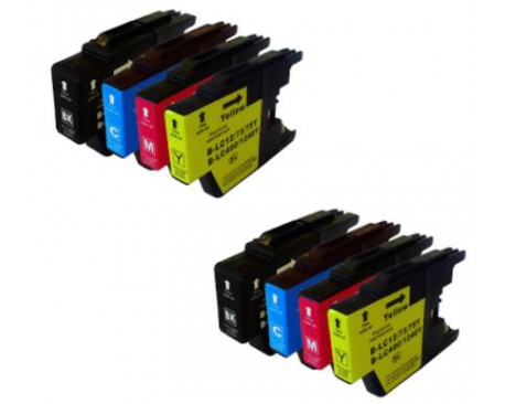 X8 COMPATIBLE TINTA LC1240 BROTHER 2BK/2C/2M/2Y