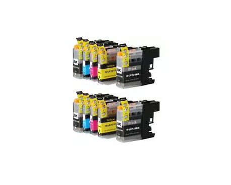 X10 COMPATIBLE TINTA LC123/LC121 BROTHER 4BK/2C/2M/2Y