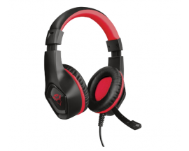 TRUST GAMING GXT 404R AURICULARES CON MICROFONO - SWITCH - PLEGABLE - DIADEMA AJUSTABLE - CABLE 1M - ROJO
